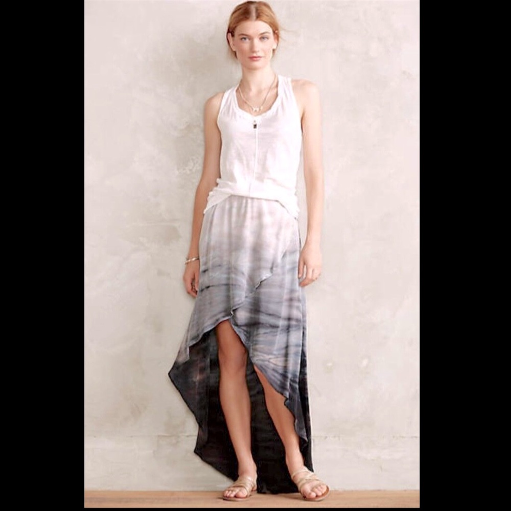 NEW Seascape Maxi Tie-Dye Silk Skirt By Gypsy 05